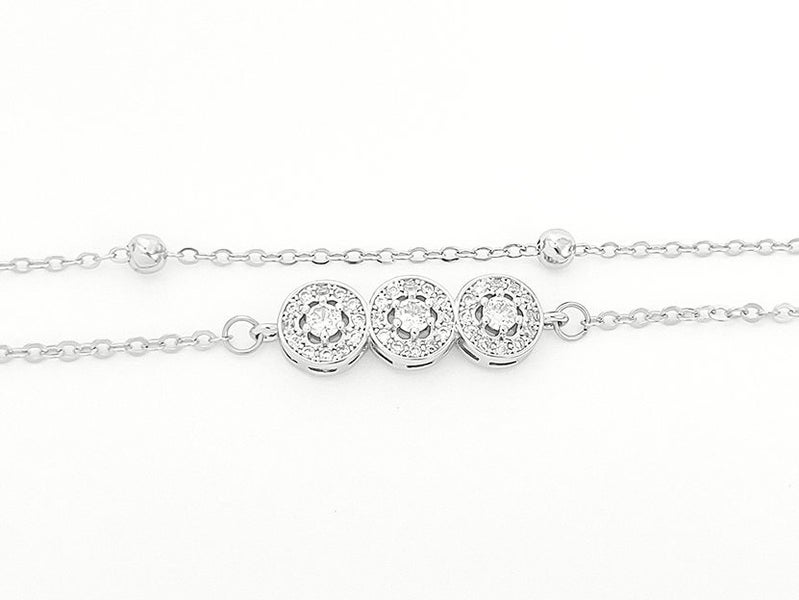 White Gold and Zirconia Elegant Bracelet Carousel 2