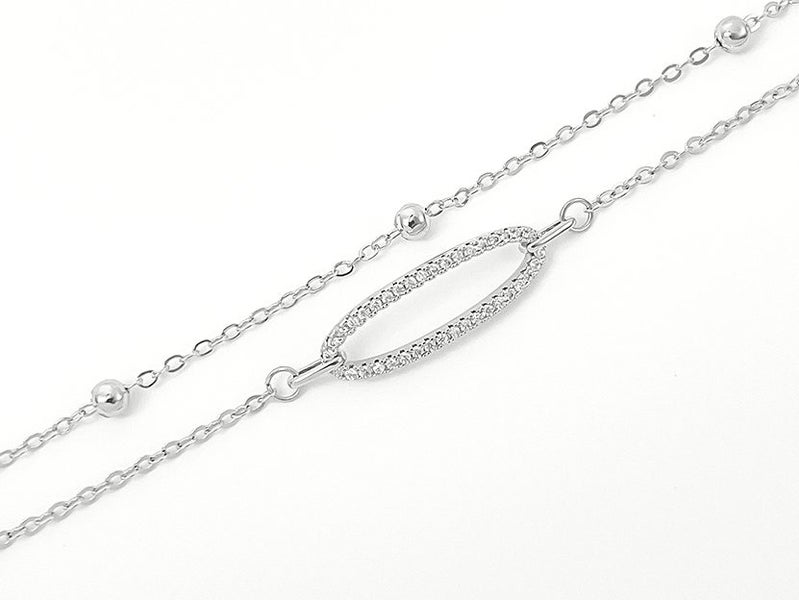 White Gold and Zirconia Elegant Bracelet Carousel 1