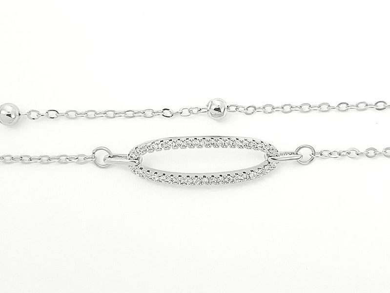 White Gold and Zirconia Elegant Bracelet Carousel 2