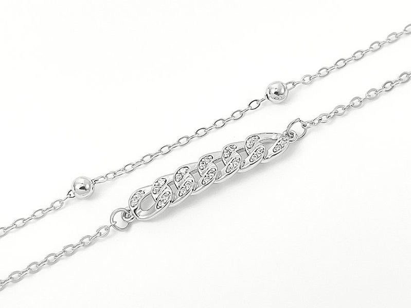 White Gold and Zirconia Elegant Bracelet Carousel 1