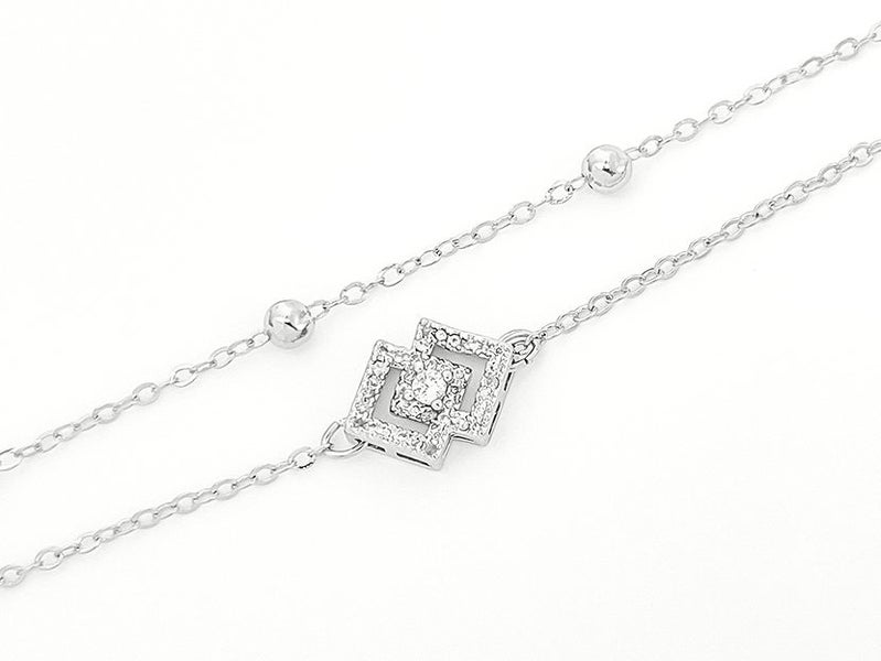 White Gold and Zirconia Elegant Bracelet Carousel 1