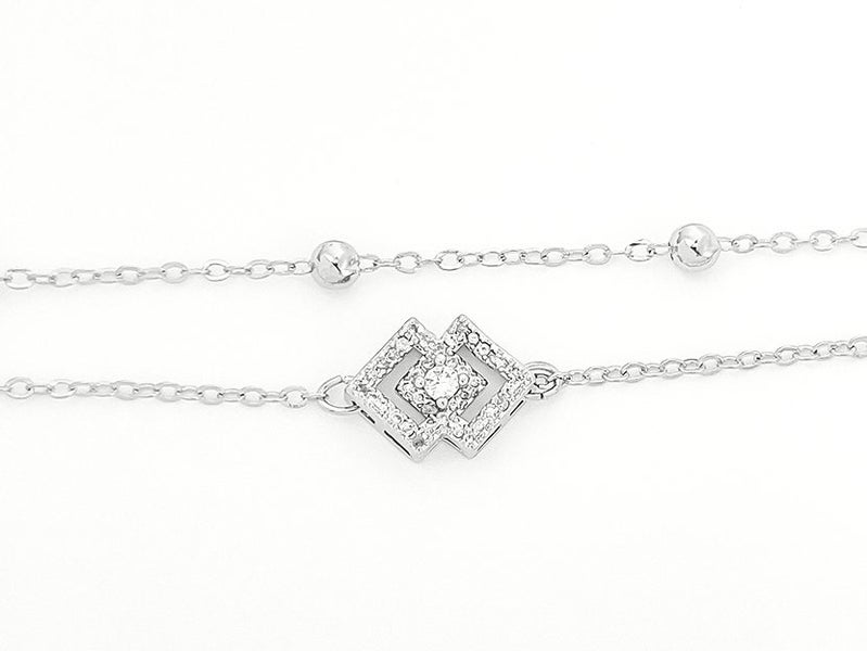White Gold and Zirconia Elegant Bracelet Carousel 2