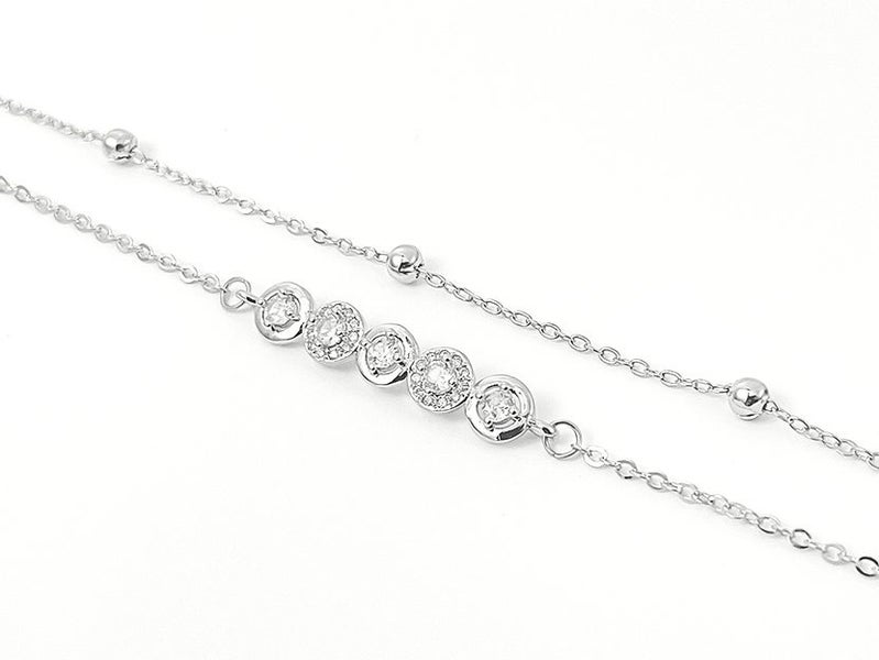 White Gold and Zirconia Elegant Bracelet Carousel 1
