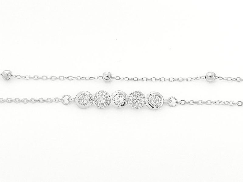 White Gold and Zirconia Elegant Bracelet Carousel 2