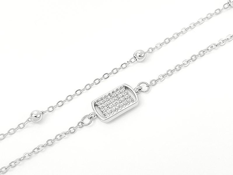 White Gold and Zirconia Elegant Bracelet Carousel 1