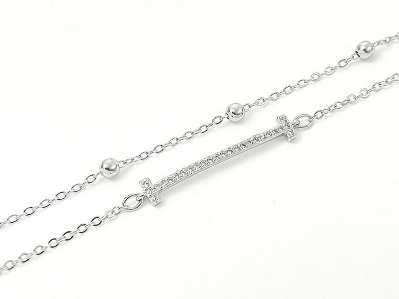 White Gold and Zirconia Elegant Bracelet Carousel 1