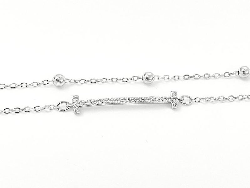 White Gold and Zirconia Elegant Bracelet Carousel 2