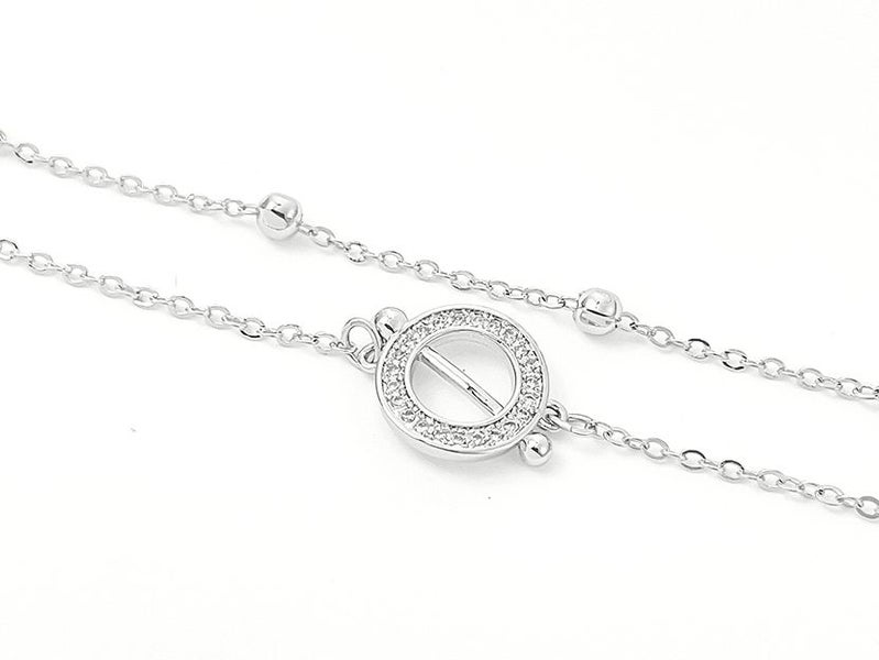 White Gold and Zirconia Elegant Bracelet Carousel 1