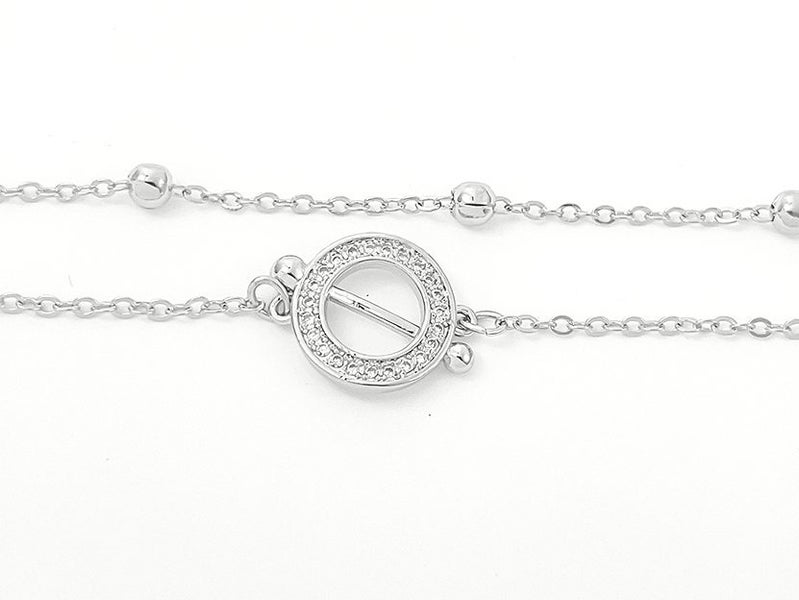 White Gold and Zirconia Elegant Bracelet Carousel 2