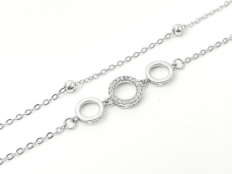 White Gold and Zirconia Elegant Bracelet Carousel 1