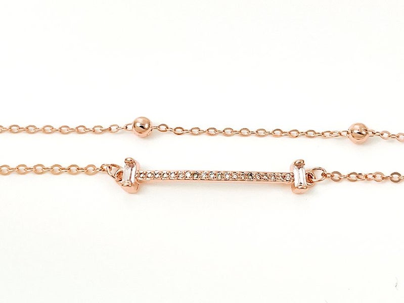 Rose Gold and Zirconia Exquisite Bracelet Carousel 1
