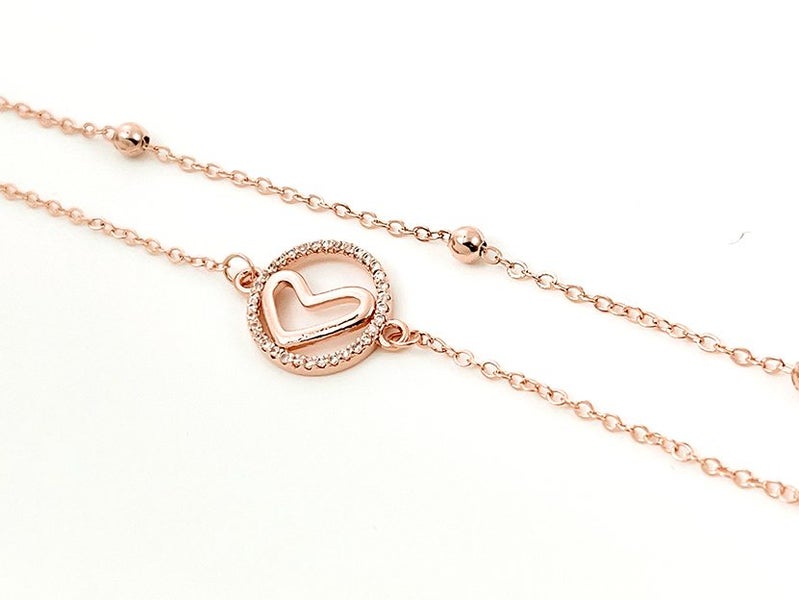 Rose Gold and Zirconia Exquisite Bracelet Carousel 1