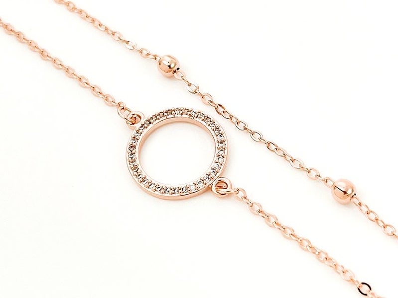 Rose Gold and Zirconia Exquisite Bracelet Carousel 1