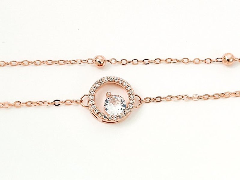 Rose Gold and Zirconia Exquisite Bracelet Carousel 2