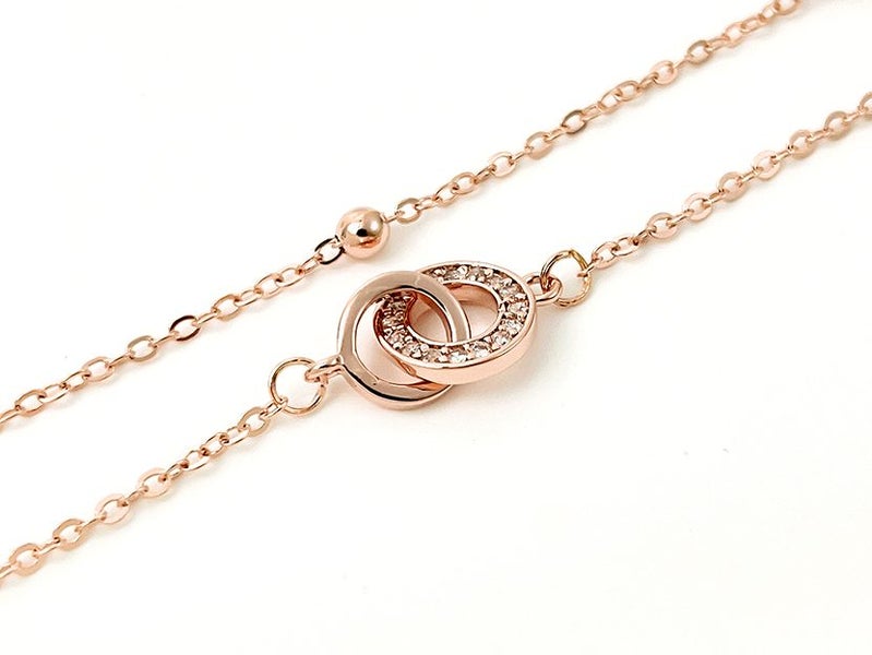 Rose Gold and Zirconia Exquisite Bracelet Carousel 1