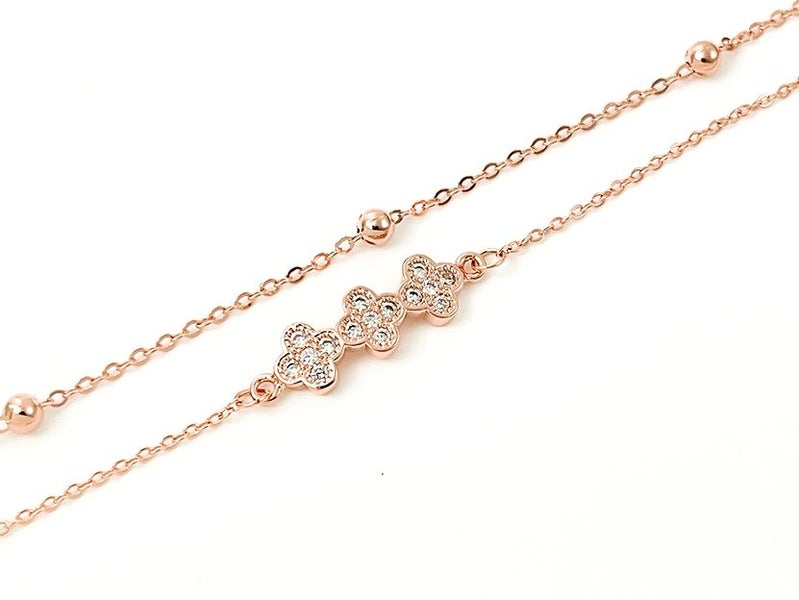Rose Gold and Zirconia Exquisite Bracelet Carousel 1
