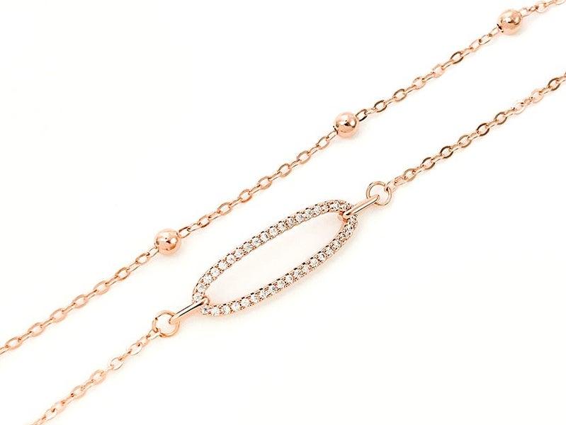 Rose Gold and Zirconia Exquisite Bracelet Carousel 1