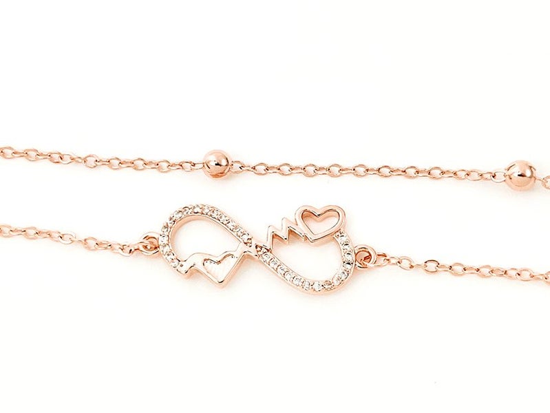 Rose Gold and Zirconia Exquisite Bracelet Carousel 1