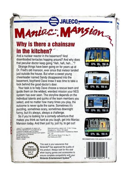 MANIAC MANSION by Lucasfilm (NES) *BOXED* Carousel 2