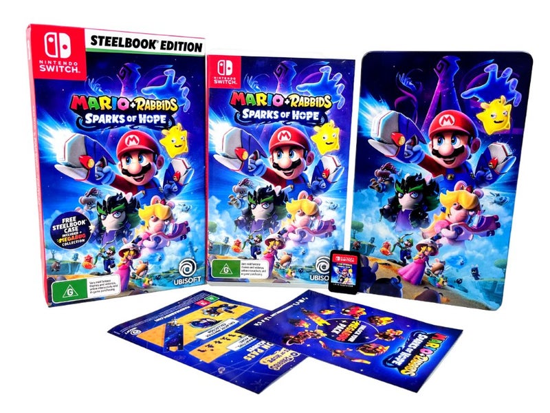 Mario + Rabbids: Sparks of Hope BOXED STEEL EDITION *MINT COMPLETE* Carousel 1