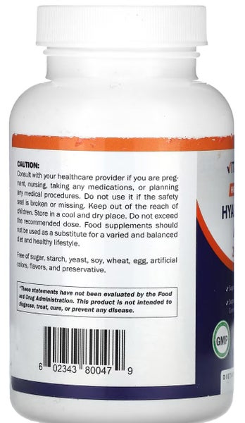 HYALURONIC ACID 200 MG 120 VCAPS - HIGH STRENGTH - E0927 Carousel 3