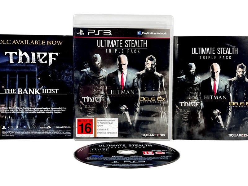 Ultimate Stealth Triple Pack (3 GAME BUNDLE) PS3 *MINT COMPLETE* Carousel 1