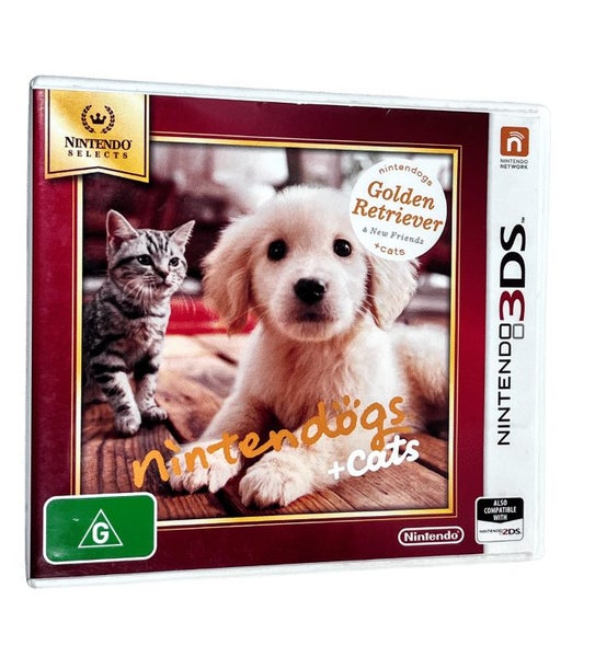 Nintendogs + Cats: Golden Retriever and New Friends (3DS) *MINT COMPLETE* Carousel 1