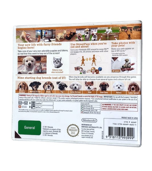 Nintendogs + Cats: Golden Retriever and New Friends (3DS) *MINT COMPLETE* Carousel 2