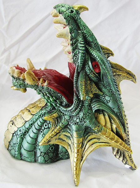 Green and gold dragon wine bottle holder (MK116) Carousel 1
