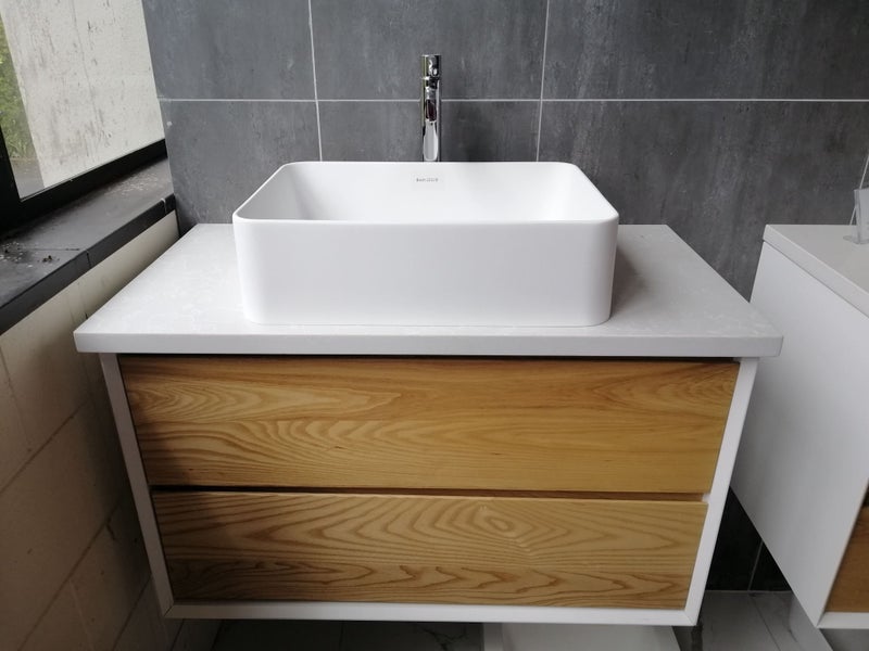 NEW ARRIVAL! Benchtop Polymarble Basin Square Shape 2211B Carousel 2