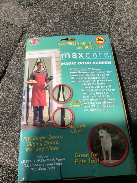 Keep FRESH AIR IN and BUGS OUT! maxcare MAGIC DOOR SCREEN Carousel 1