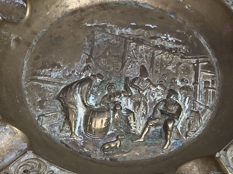 Vintage Brass Bowl slightly heavy Carousel 1