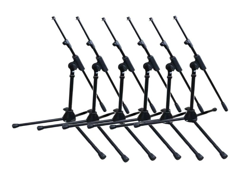 Artist MS010 Small Black Mic Stand w/ Telescopic Boom - 6 Pack Carousel 1