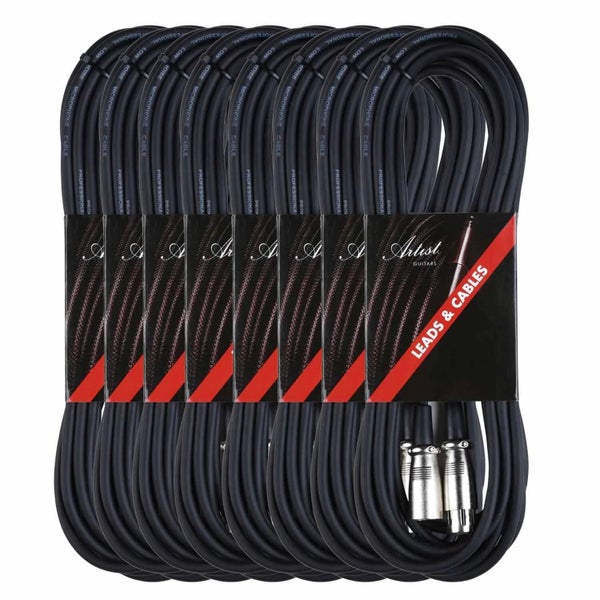 Artist MC20XX 20ft (6m) Mic Cable/Lead XLR-XLR 8 pack Carousel 1