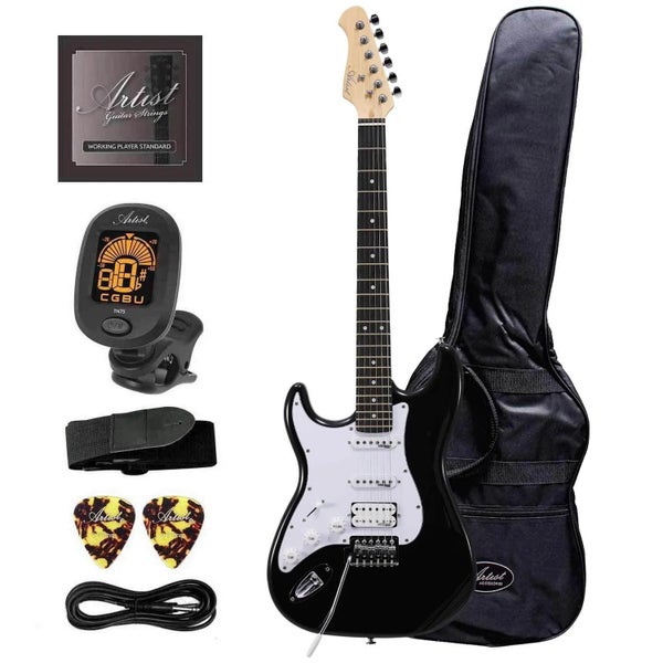 Artist AS1 Left Handed Black Electric Guitar w/Humbucker & Accessories Carousel 1