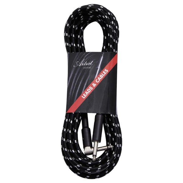 Artist FB15R 15ft (4.5m) Braided Guitar Cable w/ Right-Angle Tip Carousel 1