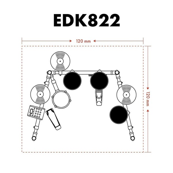 Artist EDK822 8-Piece Electronic Drumkit & DM20 Amp Carousel 7