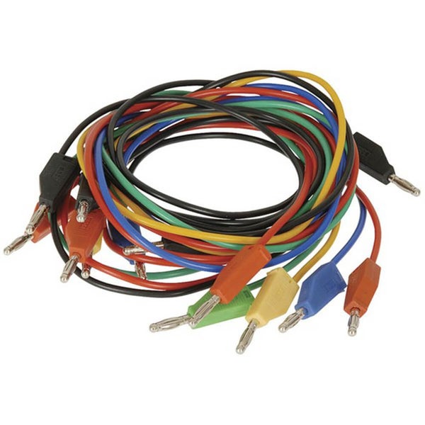 Banana Piggyback Probe Test Cables Lead Multicolor Pack Carousel 1