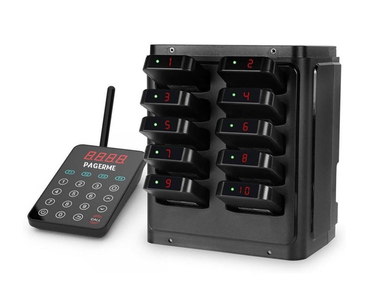 Wireless Paging System with 10 Pagers – NZ Stock & Warranty 500m PagerMe WPS177 Carousel 1