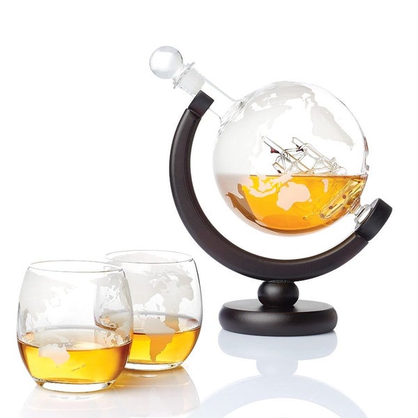 Stunning globe decanter - set - stunning gift for the traveller63002473447939114