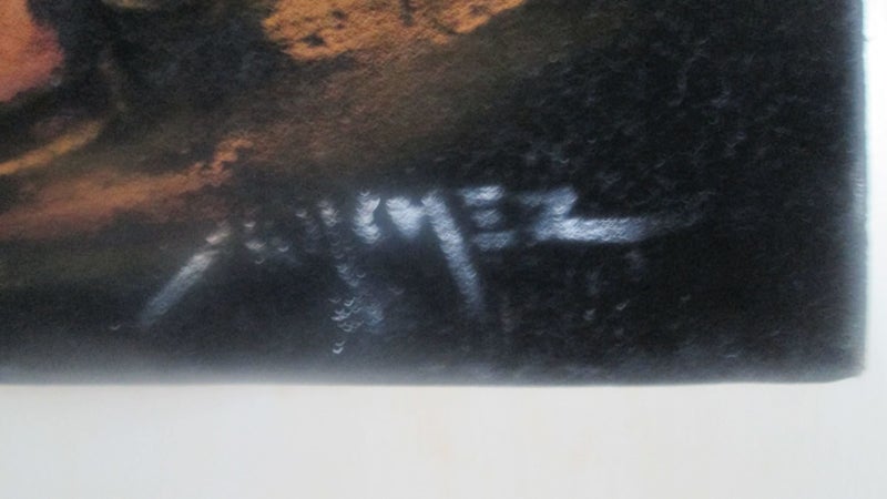 MID CENTURY BULLFIGHT SCENE ON VELVET62865821927169113