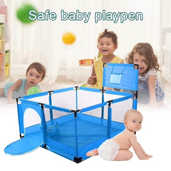 Baby Playpen 8 Panels Play Pen Yard Fence (Blue) Carousel 7