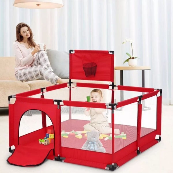 Baby Playpen 8 Panels Play Pen Yard Fence (Red) Carousel 2
