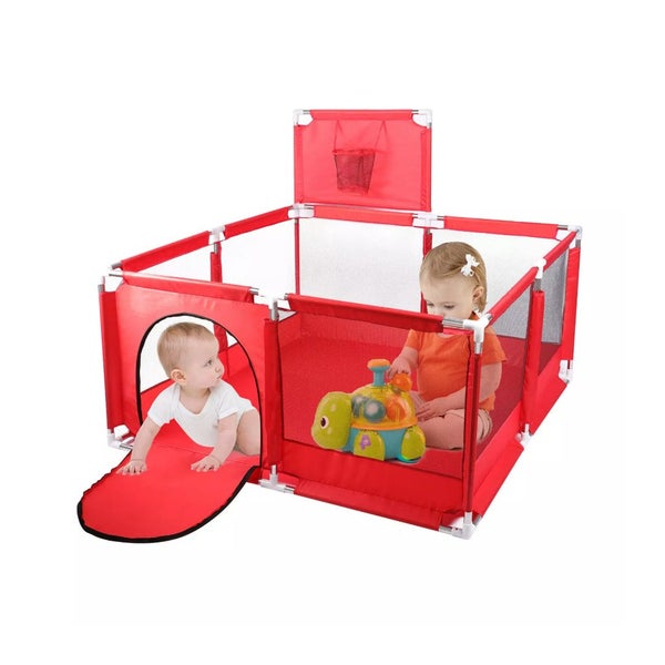Baby Playpen 8 Panels Play Pen Yard Fence (Red) Carousel 1