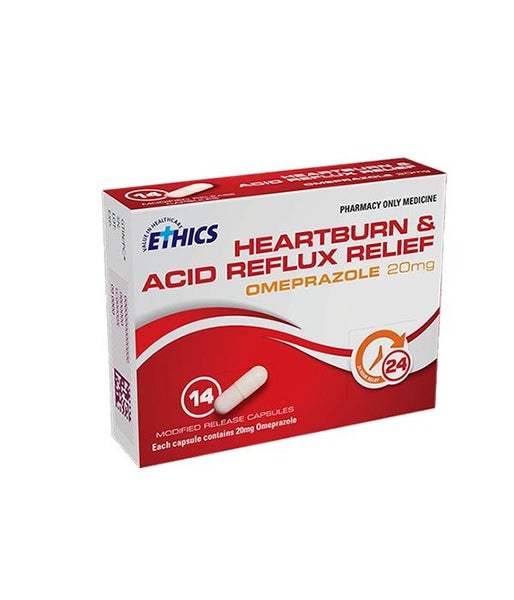 ETHICS Heartburn & Reflux Relief Omeprazole 20mg Cap 14s SPECIAL!!! Carousel 1