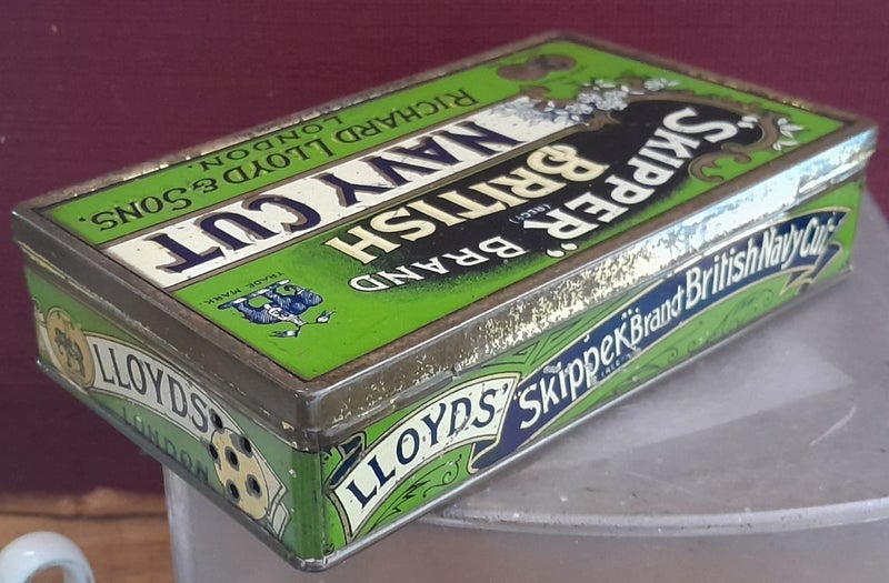 TOBACCO TIN SKIPPER BRAND BRITISH NAVY CUT. Carousel 3