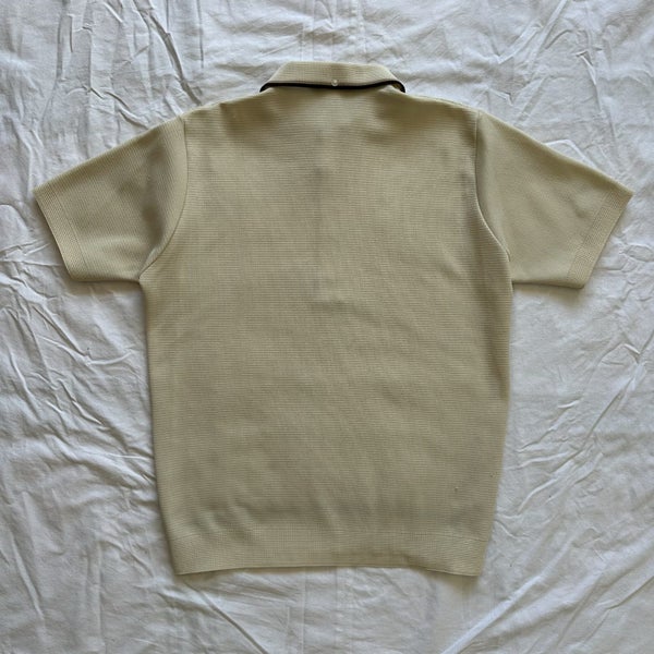 Vintage 1970s Lichfield Crimpset Rope Knit NZ Made Polo Shirt Carousel 4