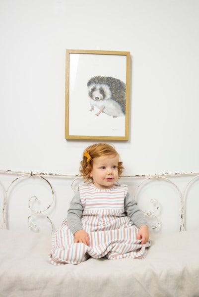 Merino Kids Go Go Bag - Duvet Weight - Misty Rose Stripe 2 - 4 years Carousel 1