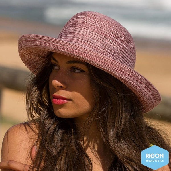 Sunhat / Sun Hat -Helena Breton Style - Old Rose Carousel 1