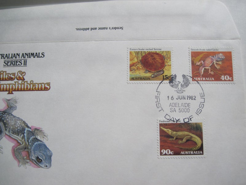 Australian Reptiles & Amphibians (1288) 3 stamps on 1st day Cover Carousel 1